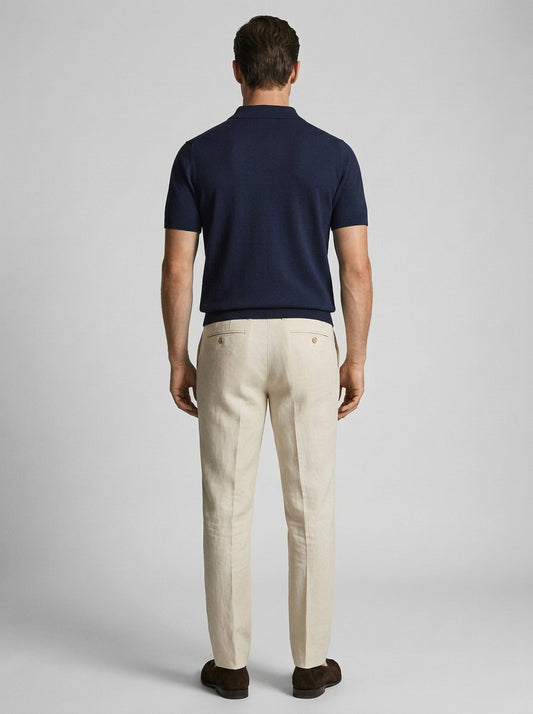 Polo In Lino Leopold - Collo Derby