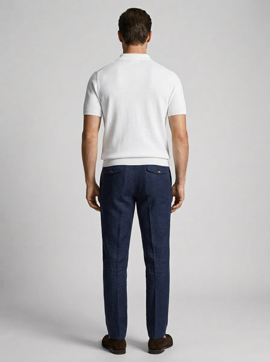 Polo In Lino Leopold - Collo Derby