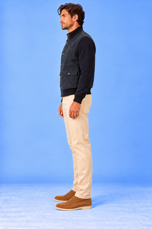 Bomber in Eco-Camoscio