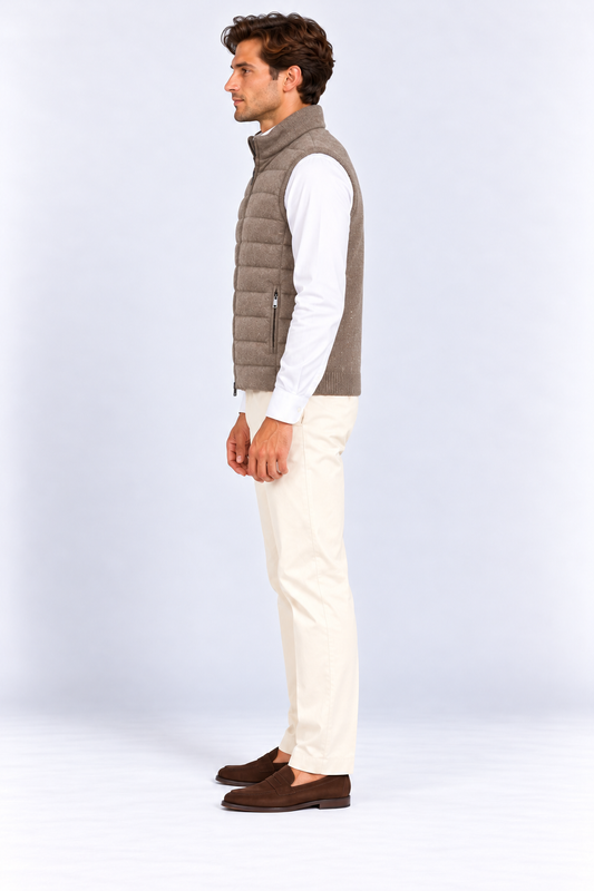 Gilet In Lana & Seta