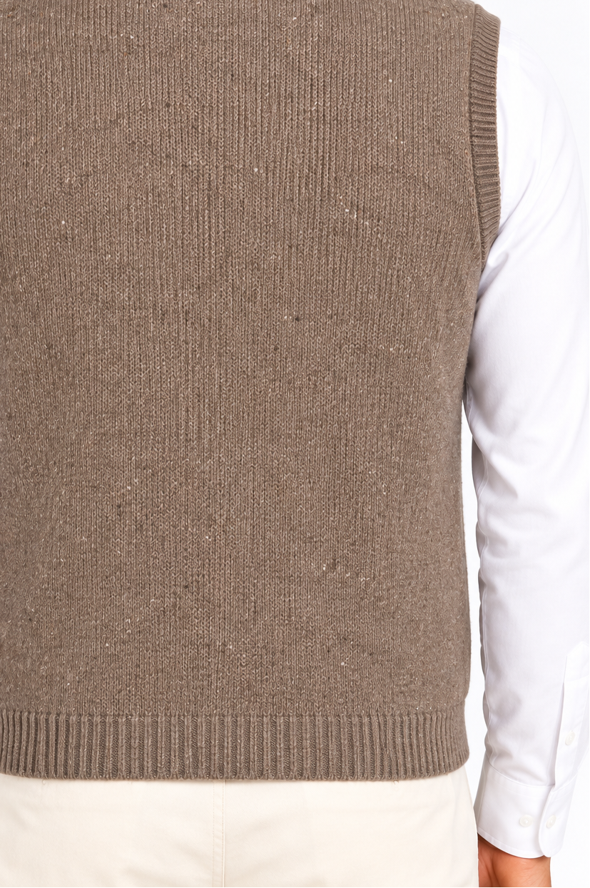 Gilet In Lana & Seta