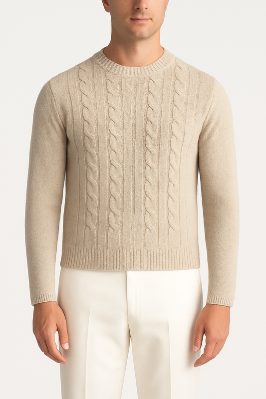 MAGLIONE CABLE - LANA/CASHMERE