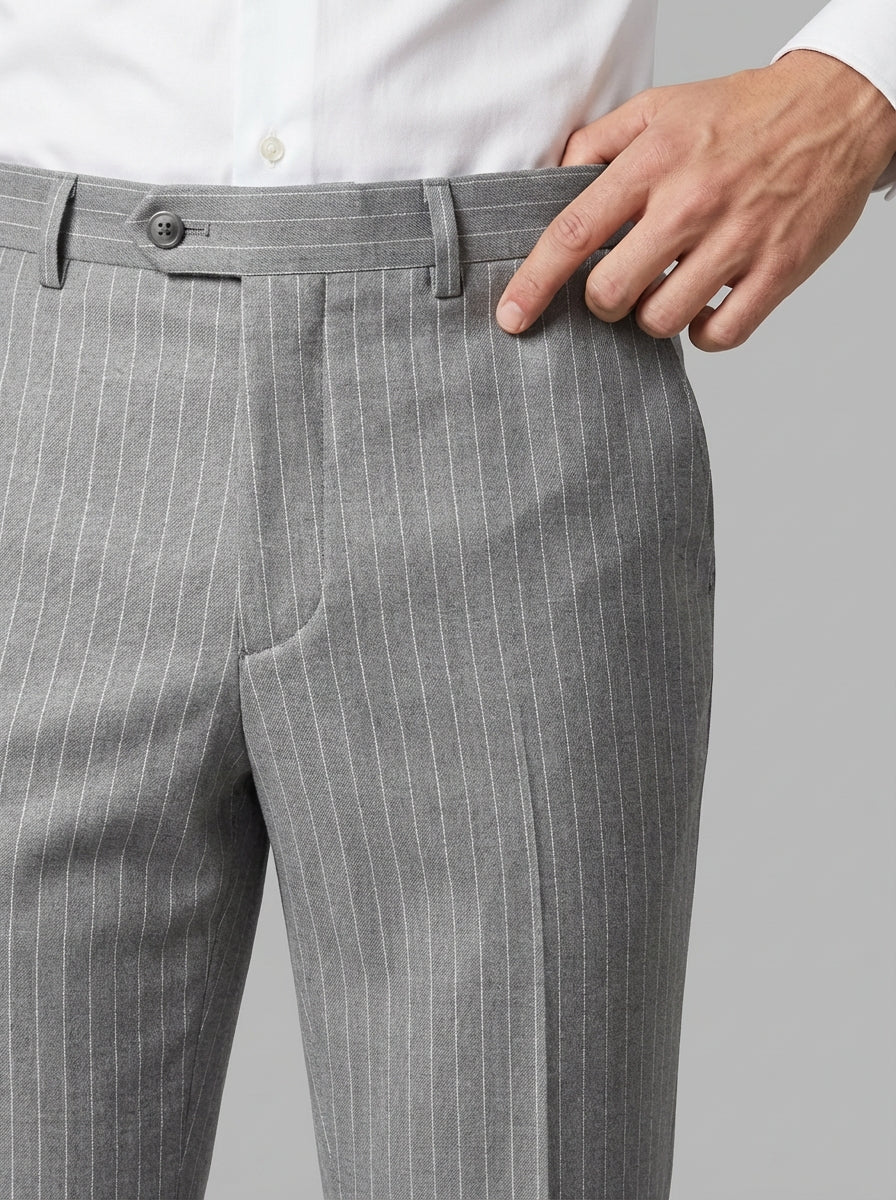 Gordon Pinstripe Trousers - Fresh Wool