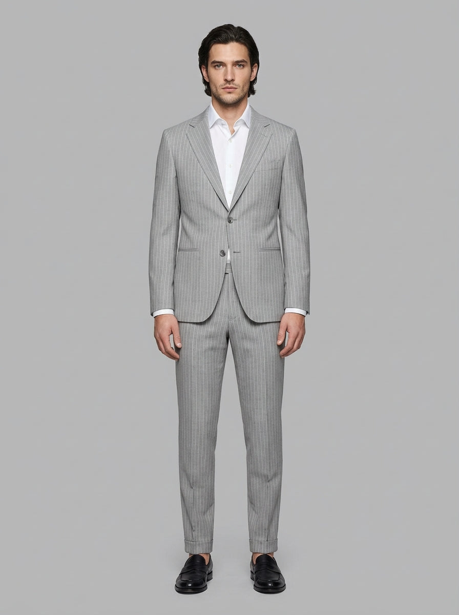 Gordon Pinstripe Suit - Cool Wool