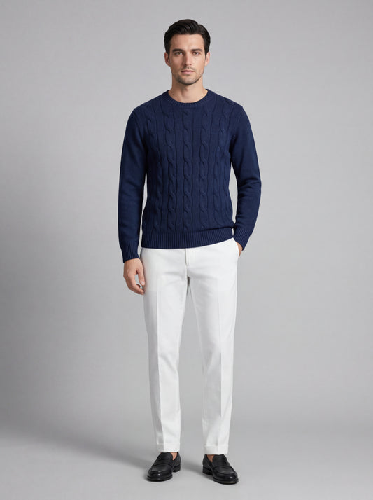 Maglione a Trecce Cable - Lana & Cashmere