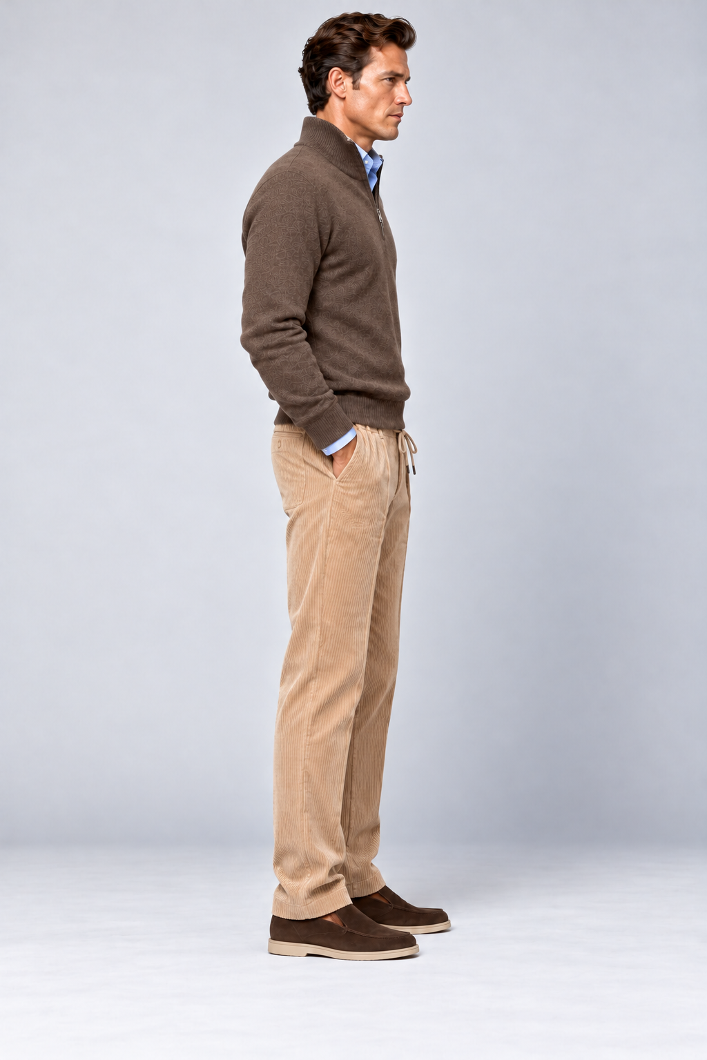 Pantalone In Velluto Rocciatore Con Elastico