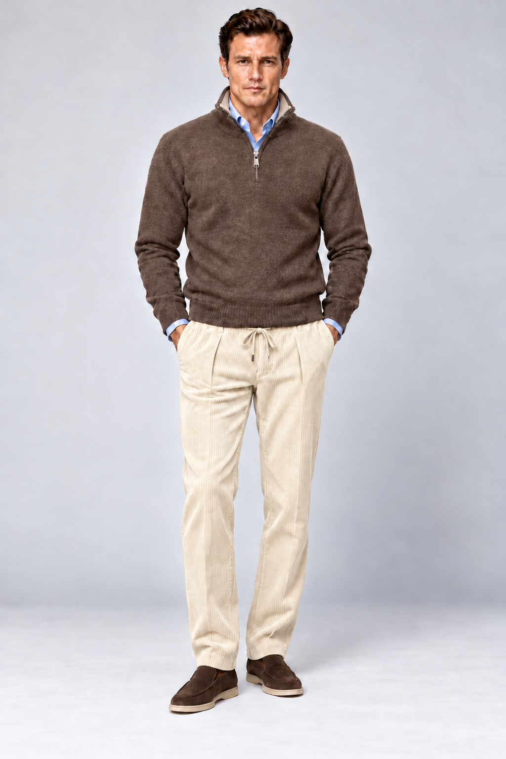 Pantalone In Velluto Rocciatore Con Elastico