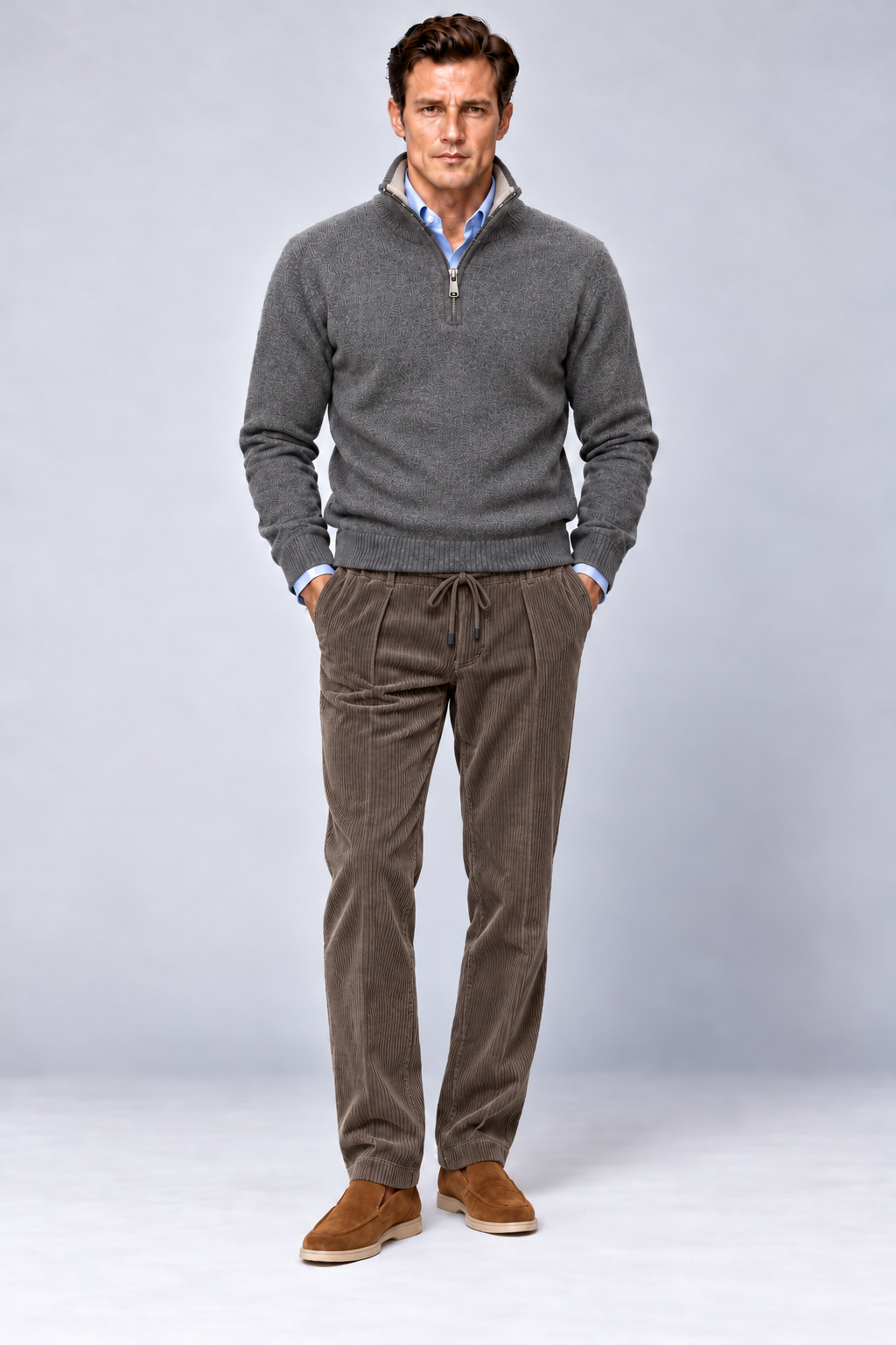 Pantalone In Velluto Rocciatore Con Elastico