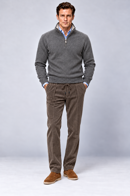 Pantalone In Velluto Rocciatore Con Elastico