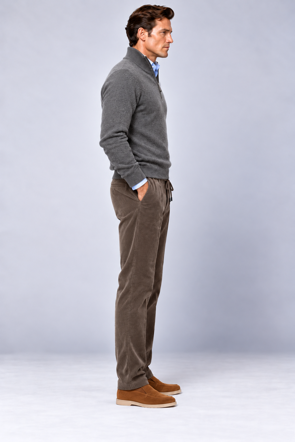 Pantalone In Velluto Rocciatore Con Elastico