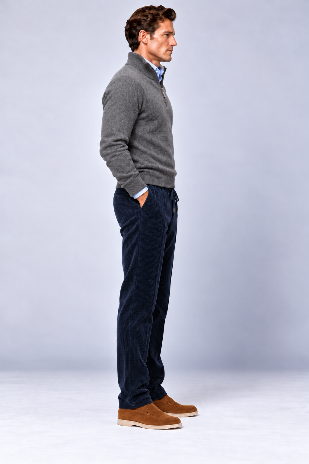 Pantalone In Velluto Rocciatore Con Elastico
