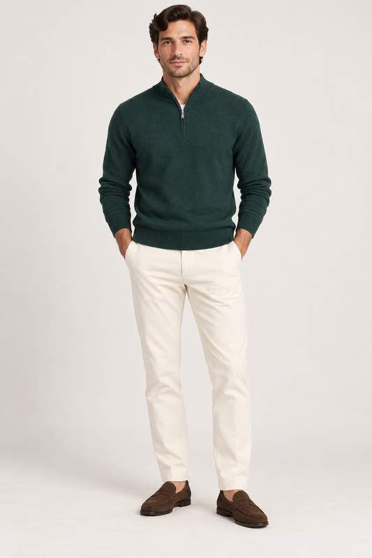 Maglione Mezza Zip - Lana & Cashmere