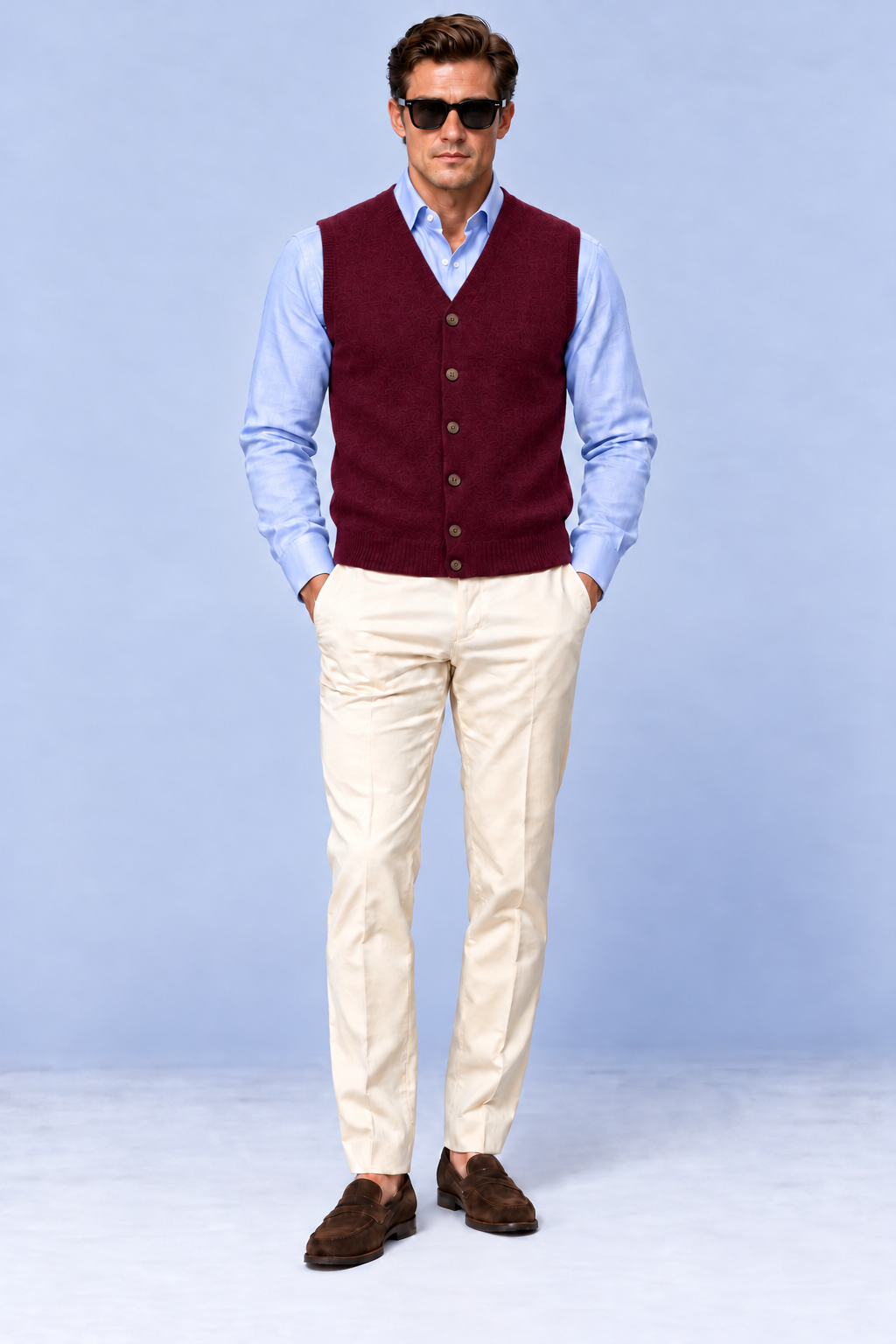 Cardigan In Lana & Cashmere