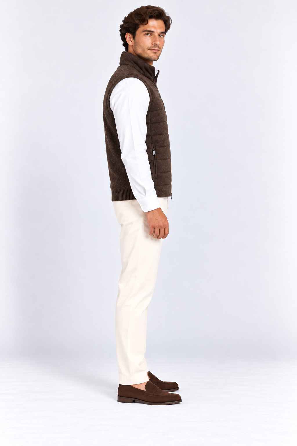 Gilet In Lana & Seta