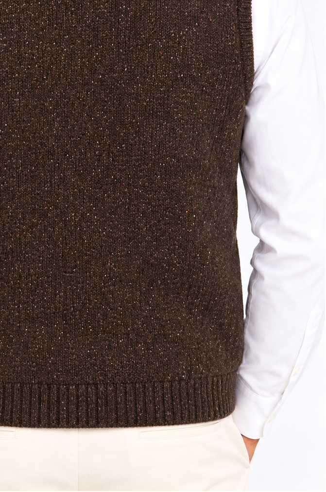 Gilet In Lana & Seta
