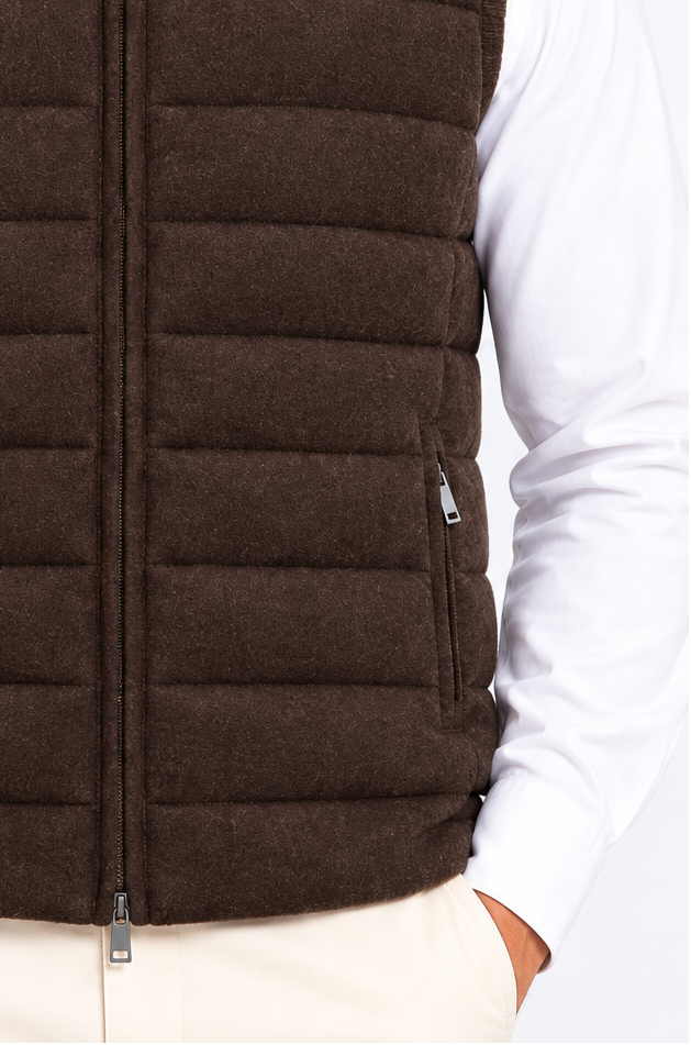 Gilet In Lana & Seta