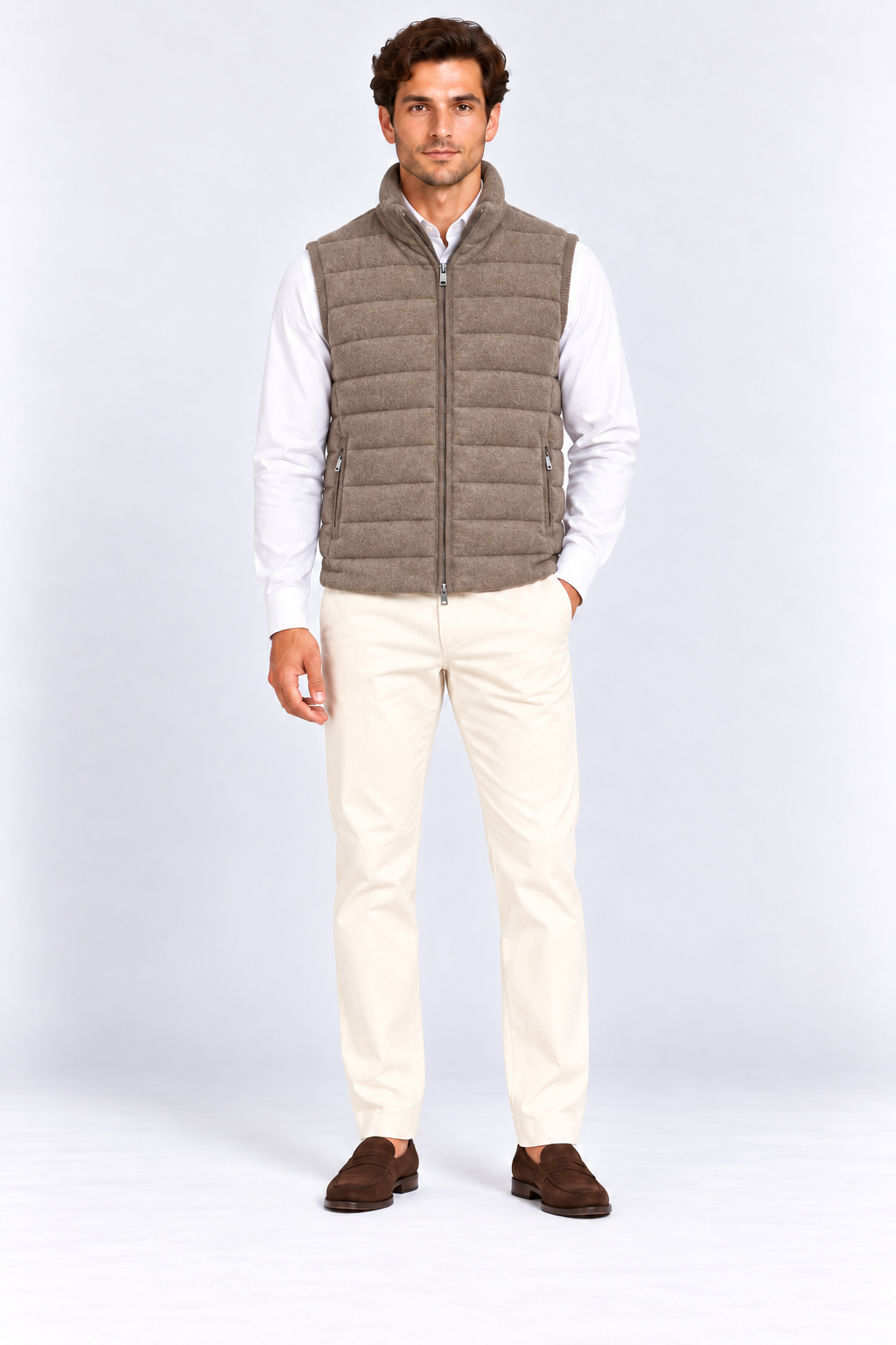 Gilet In Lana & Seta