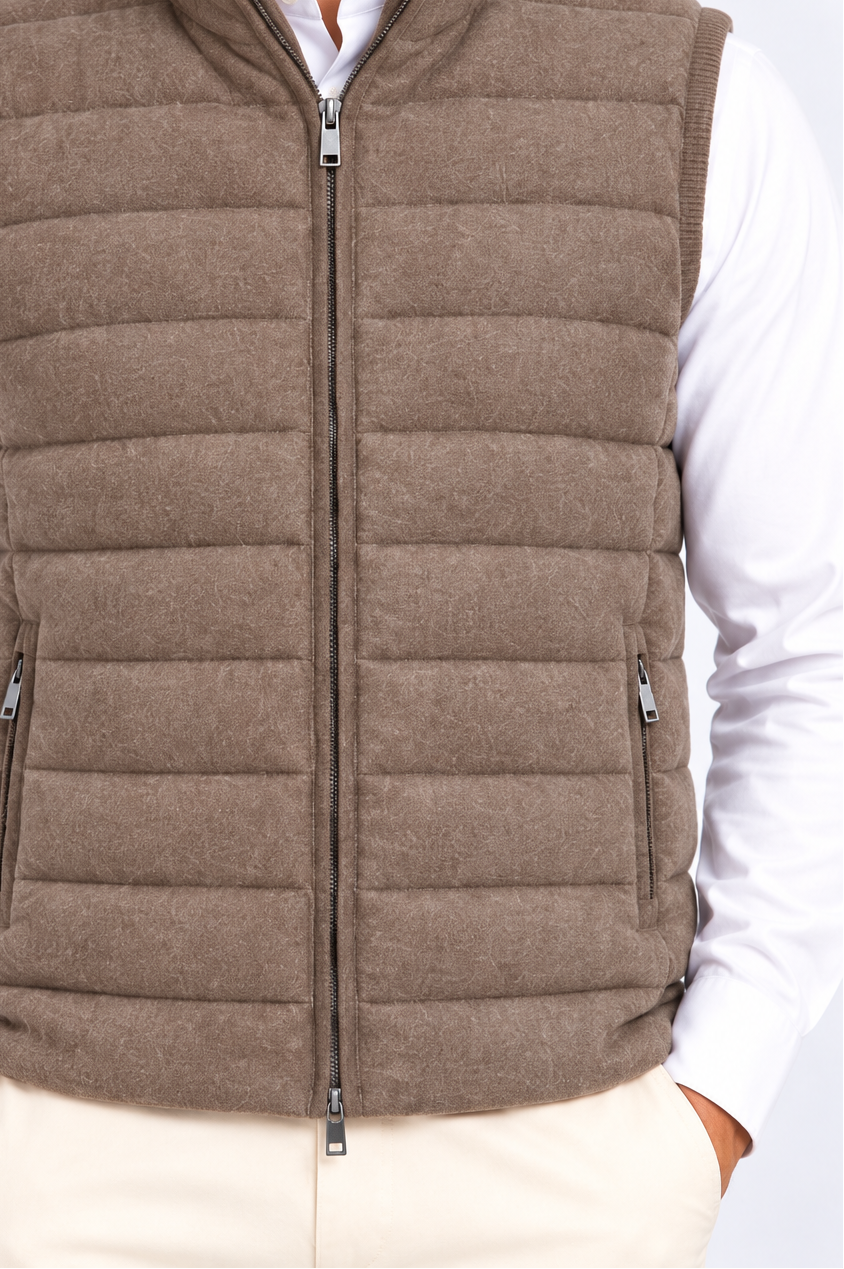Gilet In Lana & Seta