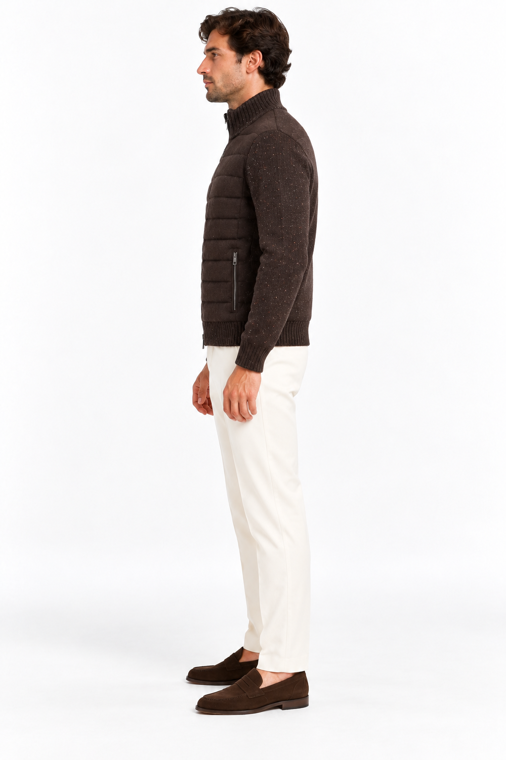 Cardigan In Lana & Seta