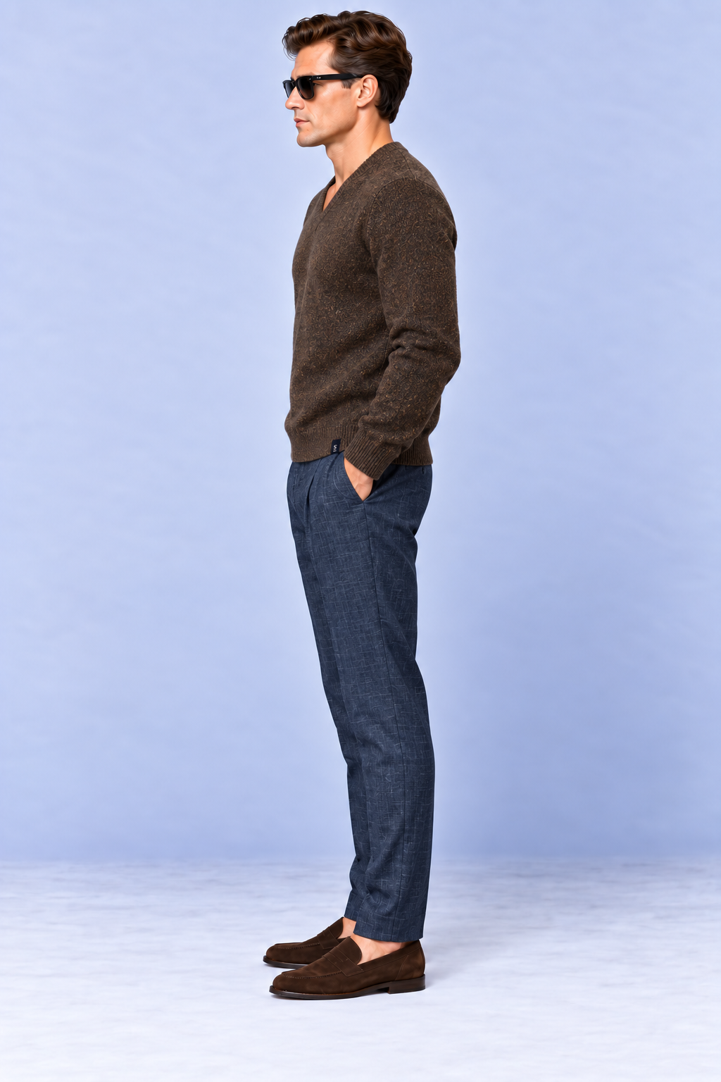 Maglione Scollo a V In Lana & Cashmere