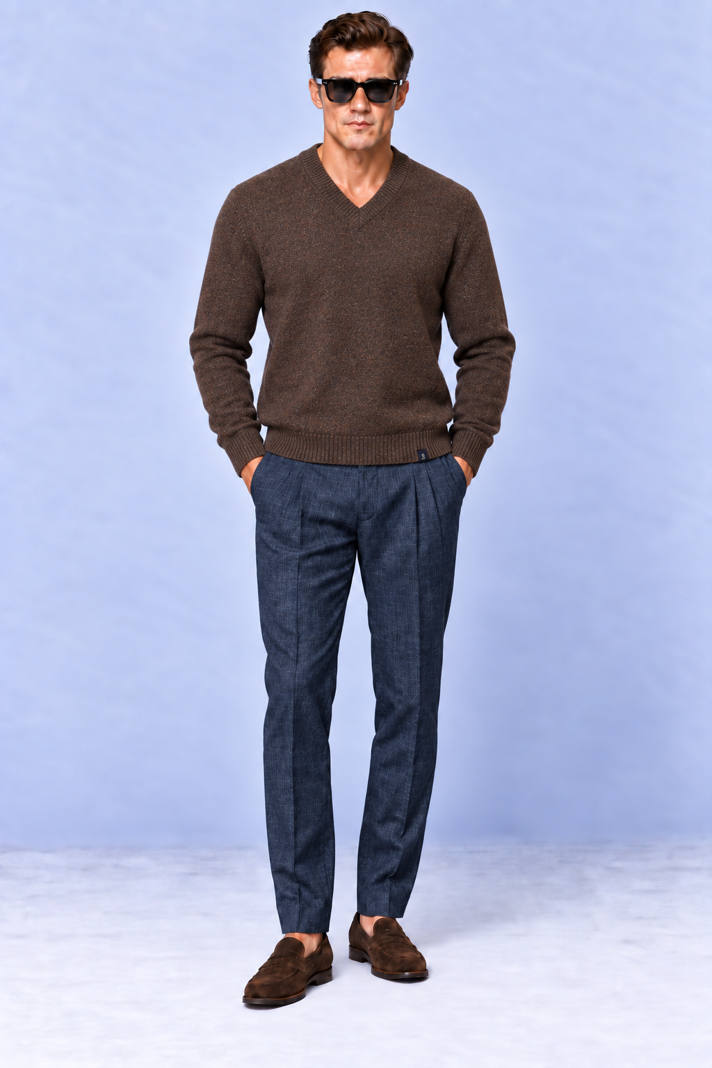 Maglione Scollo a V In Lana & Cashmere