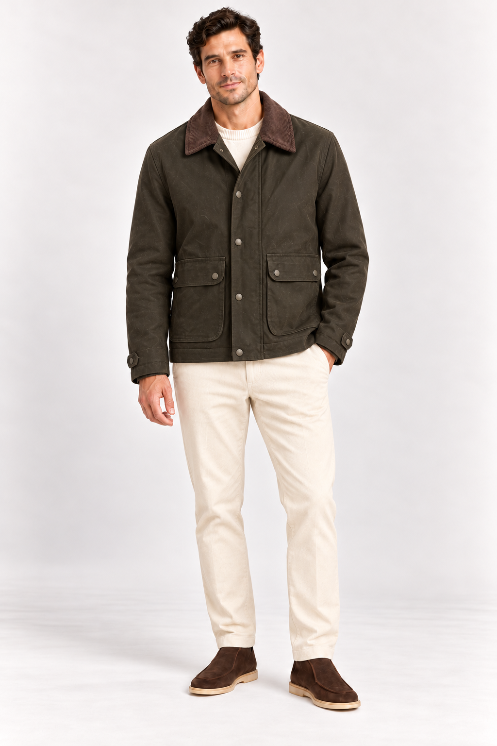 Cappotto In Cotone Cerato