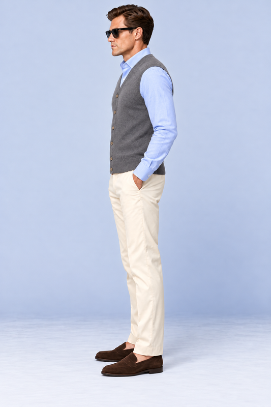 Cardigan In Lana & Cashmere