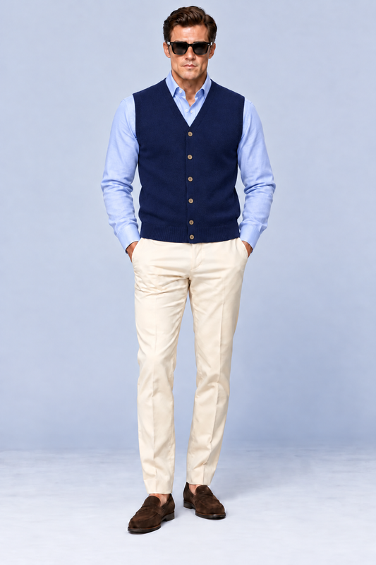 Cardigan In Lana & Cashmere