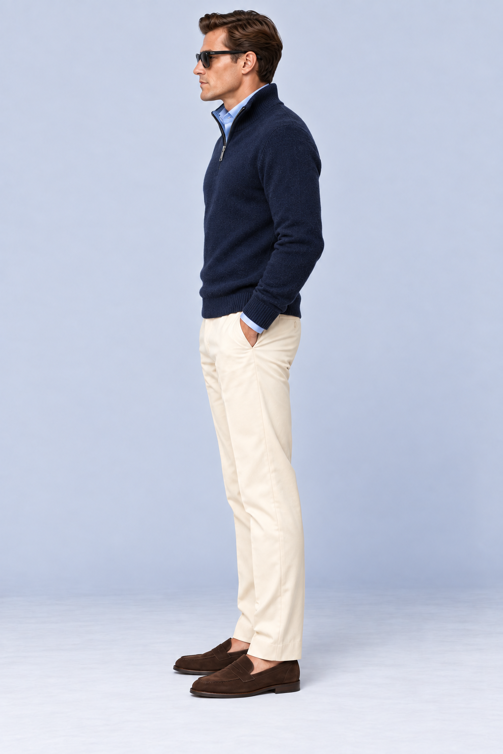 Lupetto Mezza Zip in Lana
