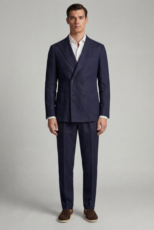 Giacca In Lino Doppiopetto Marcello