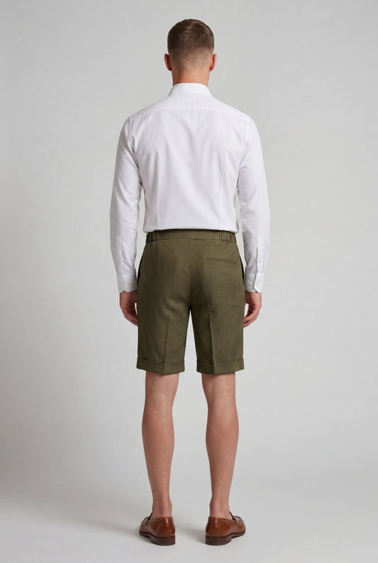 Bermuda In Lino - Elastico Laterale