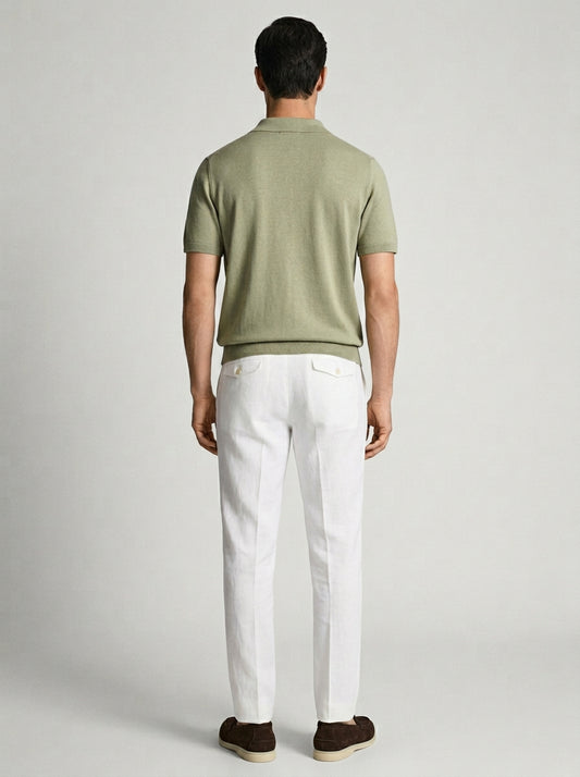 Polo In Lino Leopold - Collo Derby