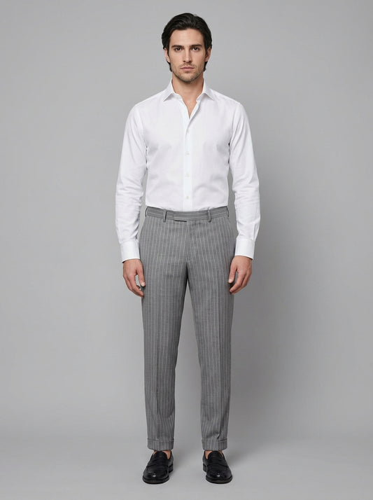 Gordon Pinstripe Trousers - Fresh Wool