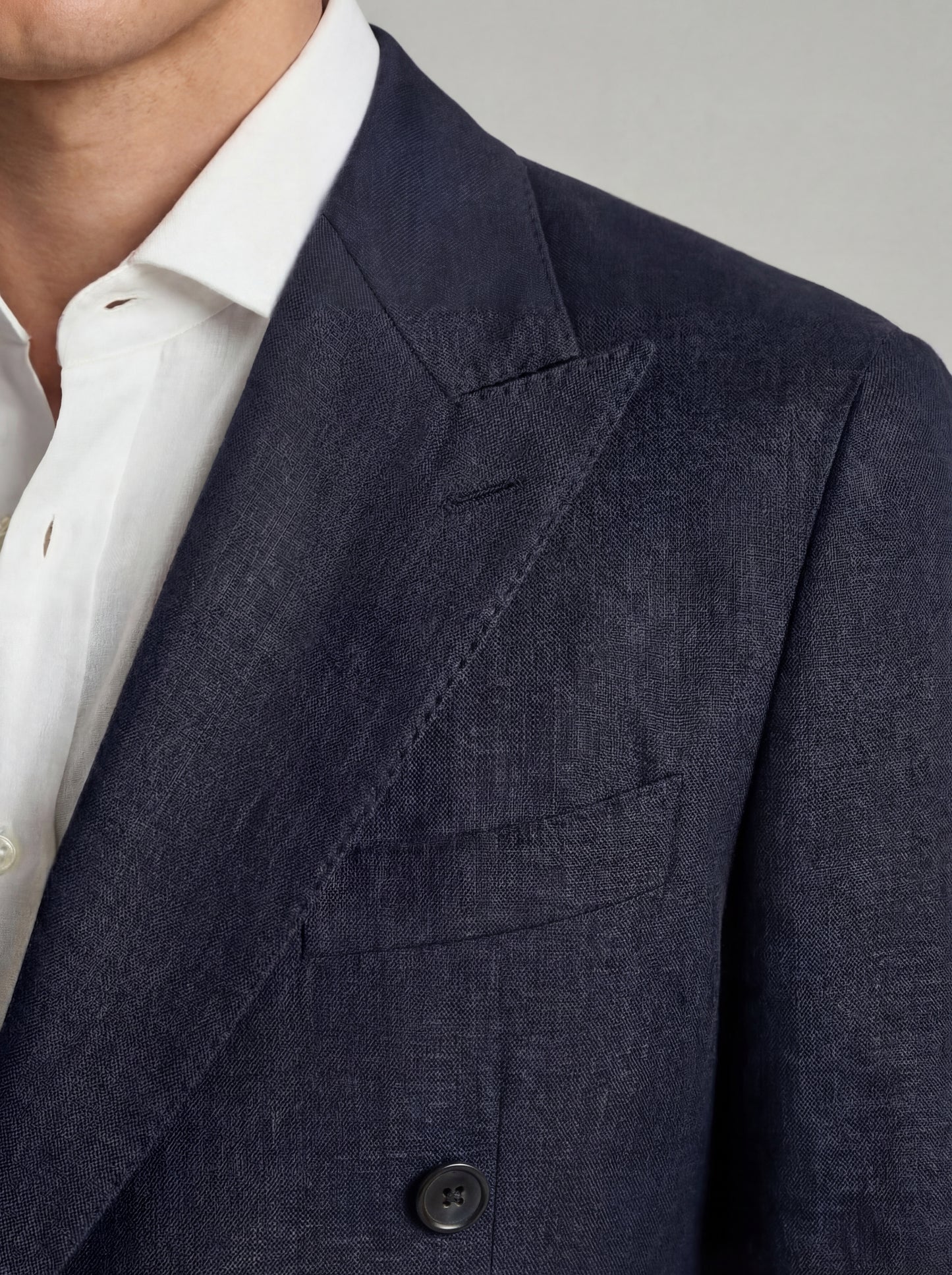 Giacca In Lino Doppiopetto Marcello