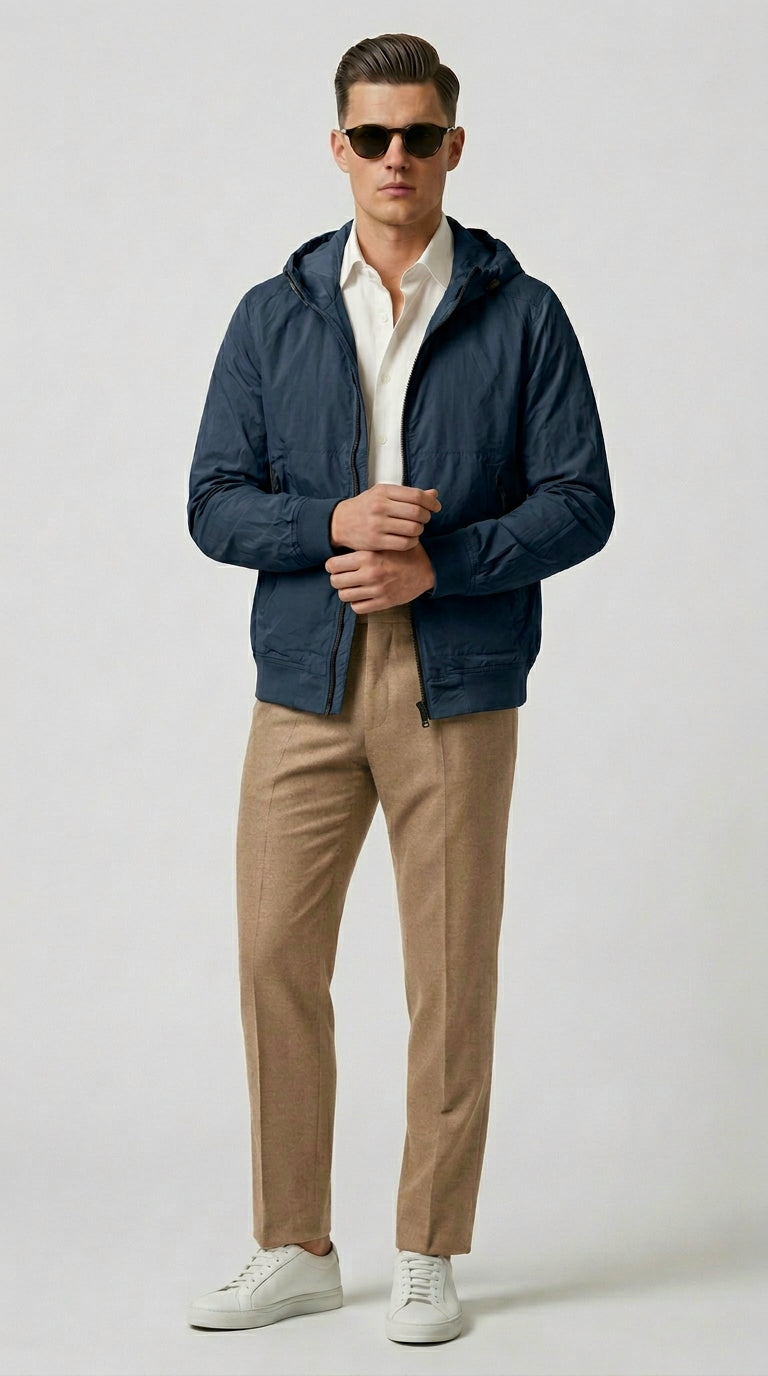 Technical Fabric Bomber Jacket