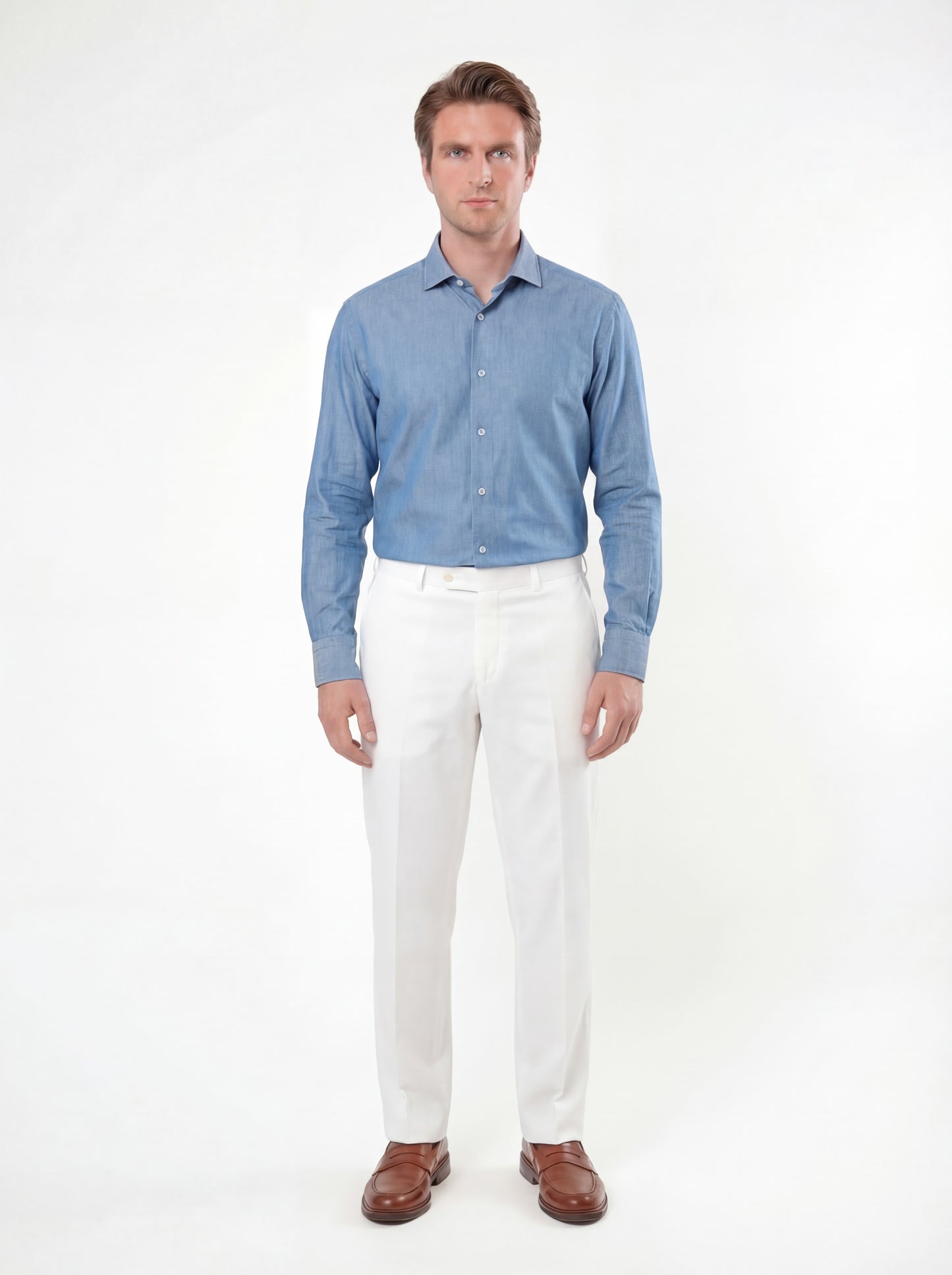 Camicia In Denim - Blu Medio