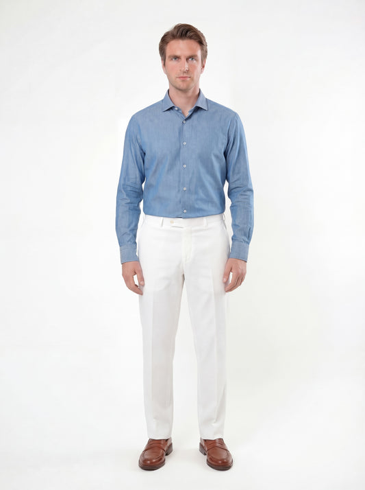 Camicia In Denim - Blu Medio