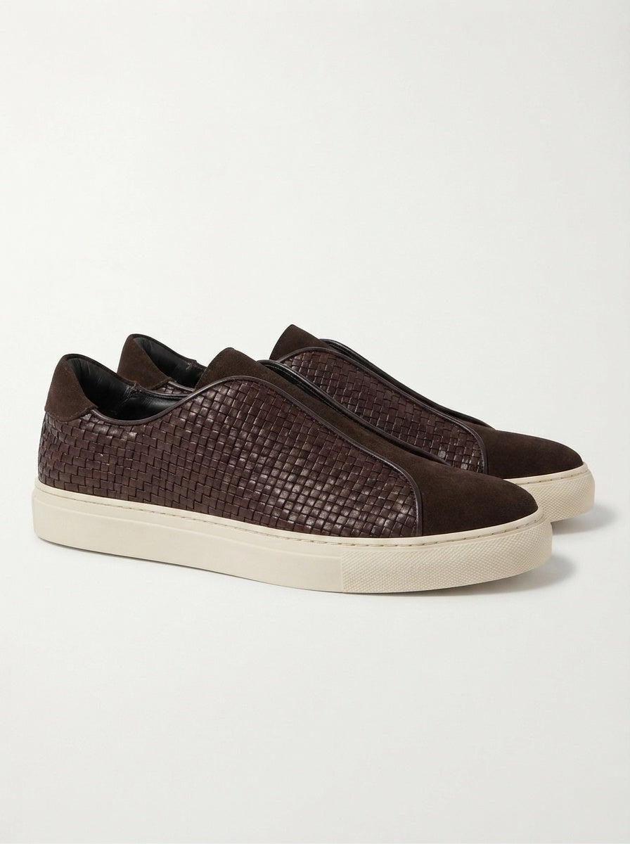 Sneakers In Pelle Intrecciata Sète
