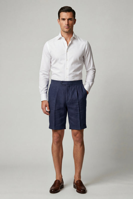 Bermuda In Lino - Elastico Laterale