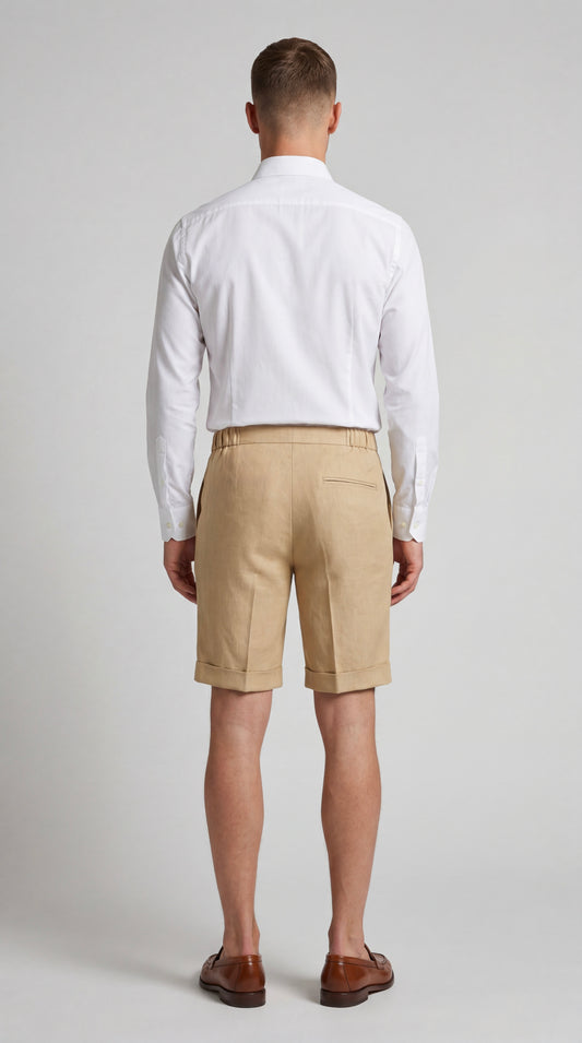 Bermuda In Lino - Elastico Laterale